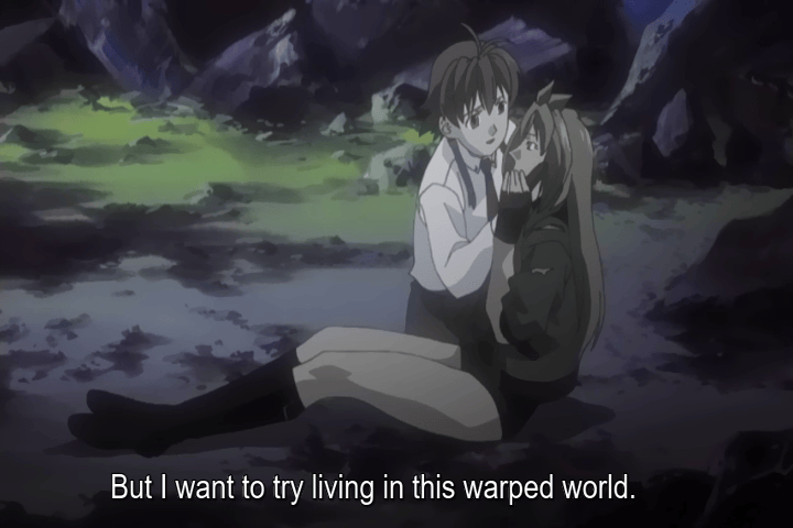 "But I want to try living in this warped world."